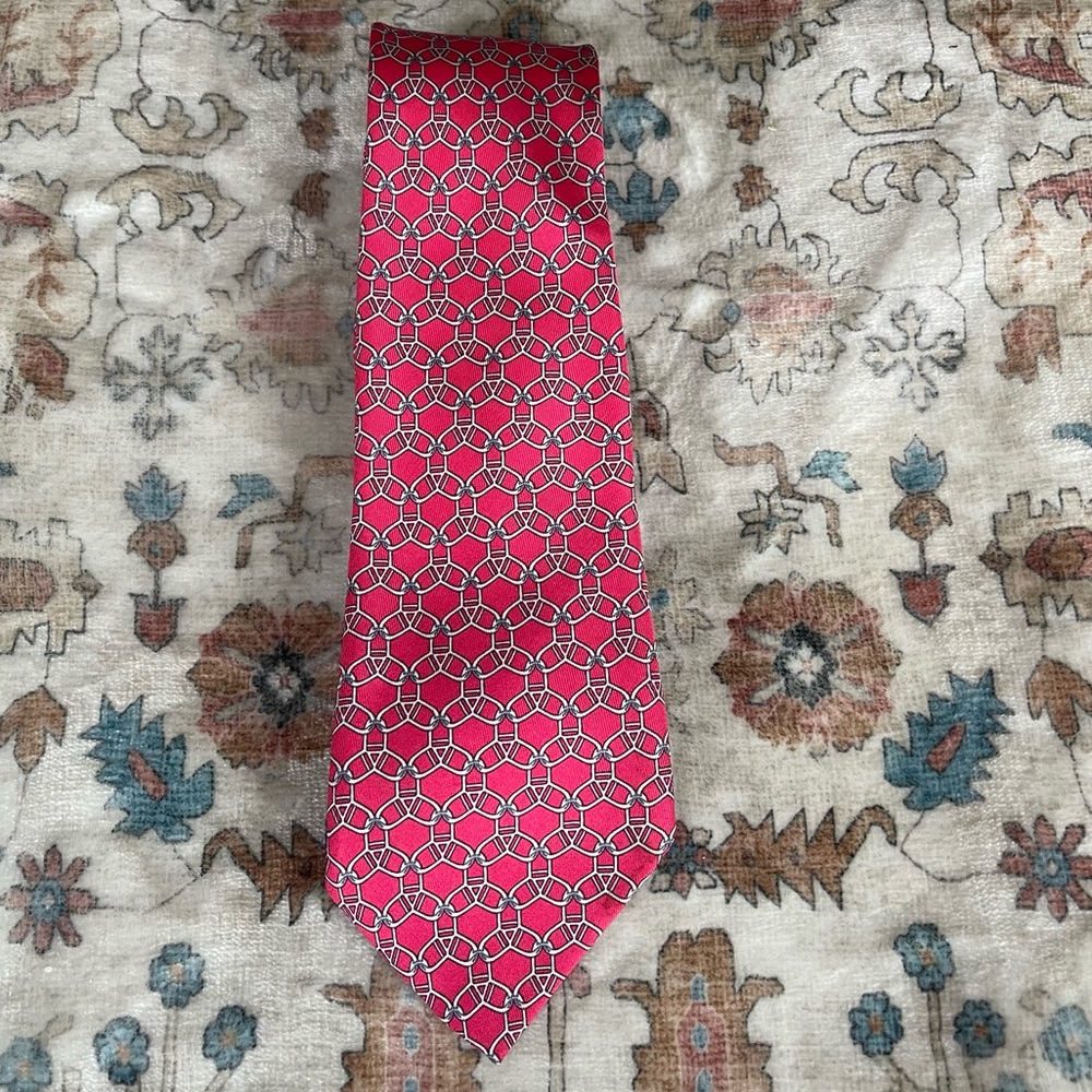 Hermes Geometric Silk Twill Tie